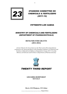 Twenty Third Report