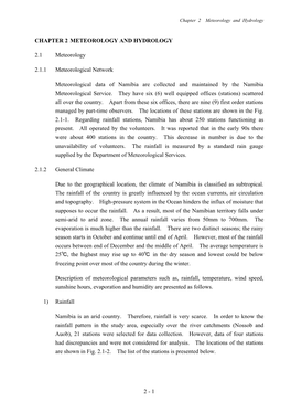 2 Meteorology and Hydrology
