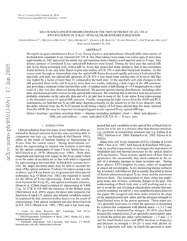 Arxiv:Astro-Ph/0501349V1 17 Jan 2005