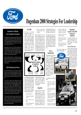 Dagenham 2000 Strategies for Leadership