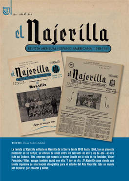 (60) Análisis La Revista El Najerilla, Editada En Mansilla De La Sierra