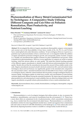 Phytoremediation of Heavy Metal-Contaminated Soil By