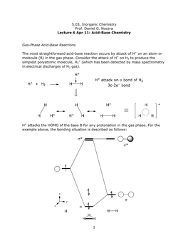 Acid-Base Chemistry Gas-Phase Acid-Base Reactions the Most