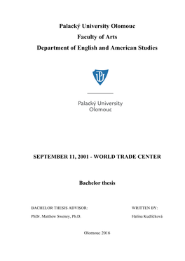 WORLD TRADE CENTER Bachelor Thesis