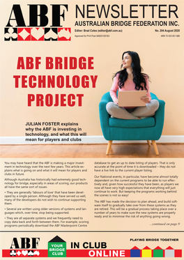 ABF Newsletter – August 2020