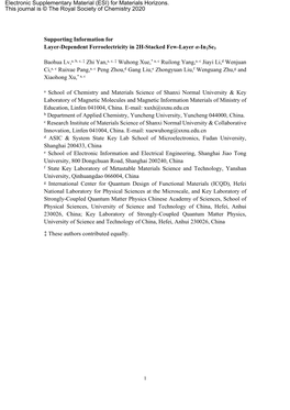 Supporting Information for Layer-Dependent Ferroelectricity In