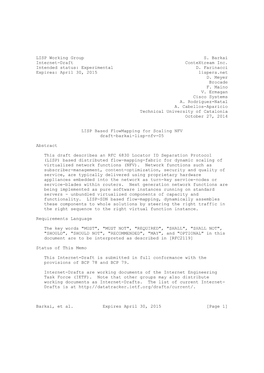 LISP Working Group S. Barkai Internet-Draft Contextream Inc