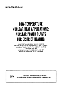 Nuclear Power Plants for District Heating