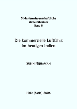 Die Kommerzielle Luftfahrt Im Heutigen Indien