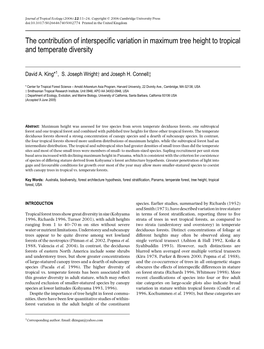 The Contribution of Interspecific Variation in Maximum Tree Height To