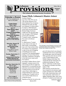 Summer 2011 Newsletter