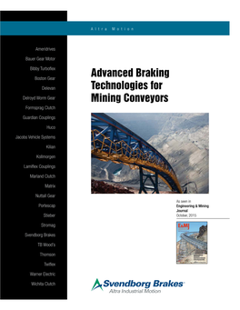 Advanced Braking Technologies for Mining Conveyors