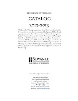 2012-2013 Catalog