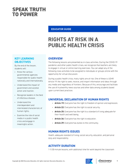 Rights at Risk in a Public Health Crisis