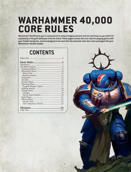 Warhammer 40,000 Core Rules