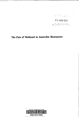 O Ajmijs94 the Fate of Methanol in Anaerobic Bioreactors