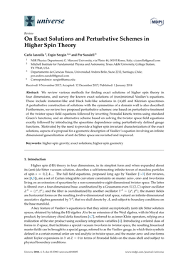 On Exact Solutions and Perturbative Schemes in Higher Spin Theory