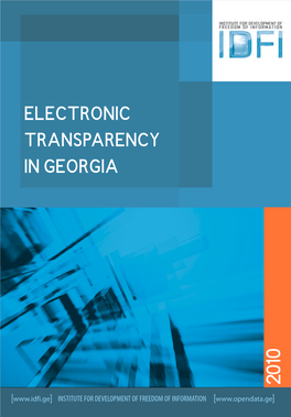 Electronic Transparency in Georgia 2010