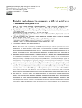 Biological Weathering and Its Consequences at Different Spatial Levels – from Nanoscale to Global Scale Roger D