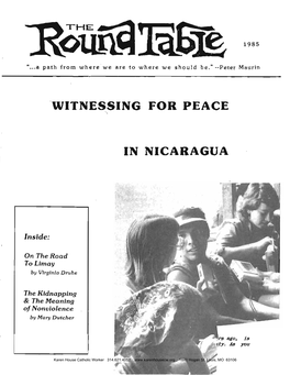 ·Witnessing for Peace in Nicaragua