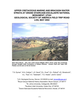 Upper Cretaceous Marine and Brackish Water Strata at Grand Staircase-Escalante National Monument, Utah Geological Society of America Field Trip Road Log, May 2002