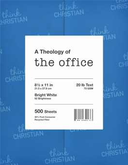 Think Christian – a Theology of the Office