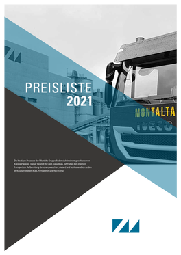 Preisliste 2021