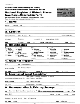 National Register of Historic Places Inventory Nomination Form
