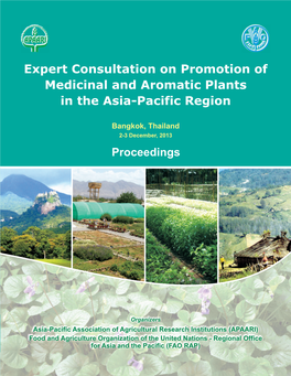 Expert Consultation on Promotion of Medicinal and Aromatic Plants in the Asia-Pacific Region