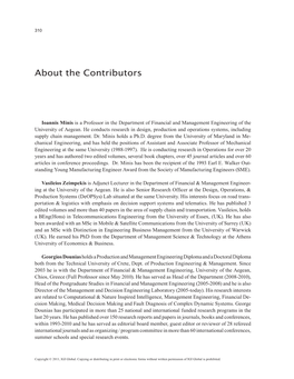 About the Contributors