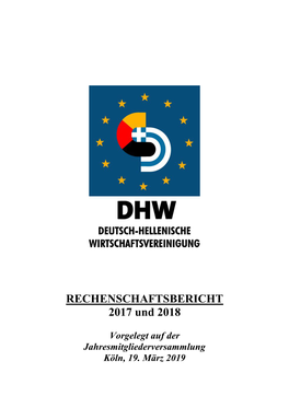 RECHENSCHAFTSBERICHT 2017 Und 2018