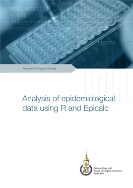 Analysis of Epidemiological Data Using R and Epicalc