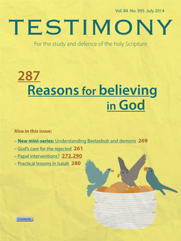 Testimony Magazine July 2014