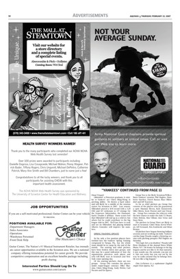 Advertisements Aquinas THURSDAY, FEBRUARY 22, 2007