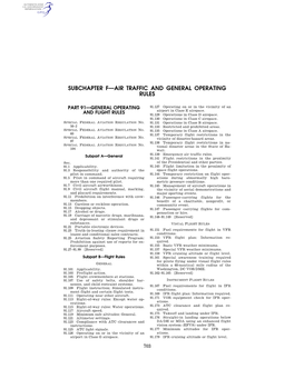Subchapter F—Air Traffic and General Operating Rules