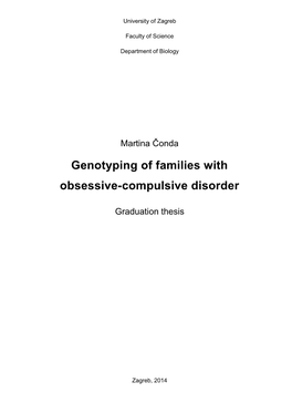 Genotyping of Families with Obsessive-Compulsive Disorder