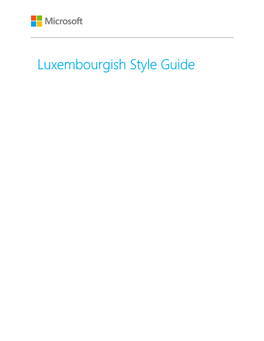 Luxembourgish Style Guide