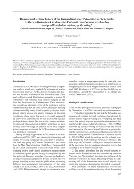 Thermal and Tectonic History of the Barrandian Lower Paleozoic, Czech Republic: Is There a Fission-Track Evidence for Carbonifer