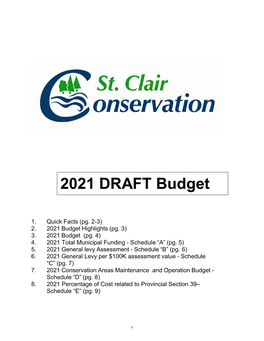 2021 DRAFT Budget