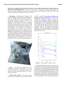 SPECTRAL CLASSES INVESTIGATION on OXIA PLANUM, the EXOMARS 2022 LANDING SITE, by MEANS of CRISM/MRO DATA. F. Altieri1, A. Frigeri1, M