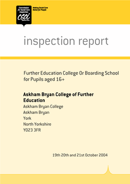 Askham Bryan College of Further Education Further Education