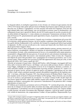 Venceslao Santi Pievepelago E La Rivoluzione Del 1831 I. I Fatti