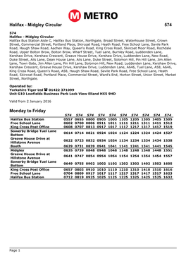 Halifax - Midgley Circular 574