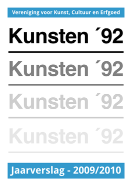 Jaarverslag Kunsten '92 2009-2010