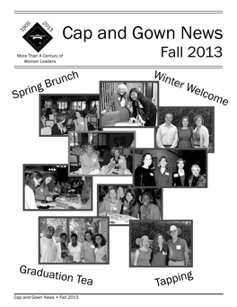Cap and Gown Fall 2013 Newsletter Revised Font.Indd