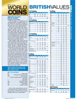 *WC British Values 09-07-15 1 *WC British Values 09-07-15 2 COIN VALUES: GREAT BRITAIN 96 — 5 8