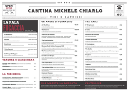 Cantina Menu May