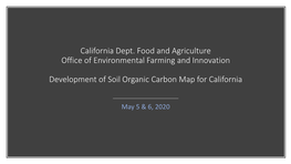 CDFA Development of Soil Organic Carbon Map Presentation