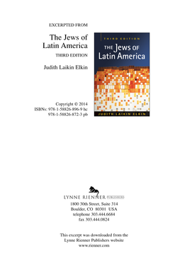 The Jews of Latin America THIRD EDITION