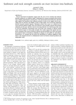 Sediment and Rock Strength Controls on River Incision Into Bedrock